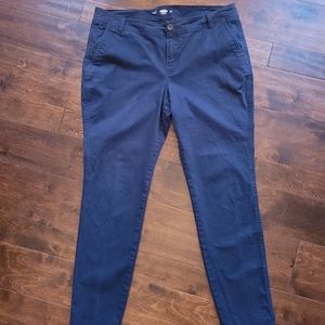 Old Navy Women's Dark Blue Khaki Pants Size 14P